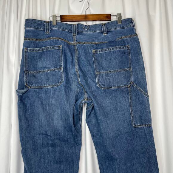 Ridgecut blue jeans work wear carpenters pants 42x32 denim relaxed fit - Picture 10 of 15